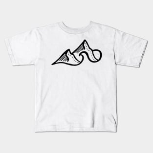 Simple Mountain and Wave Kids T-Shirt